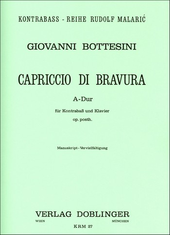 Capriccio Di Bravura A-Dur Op Posth