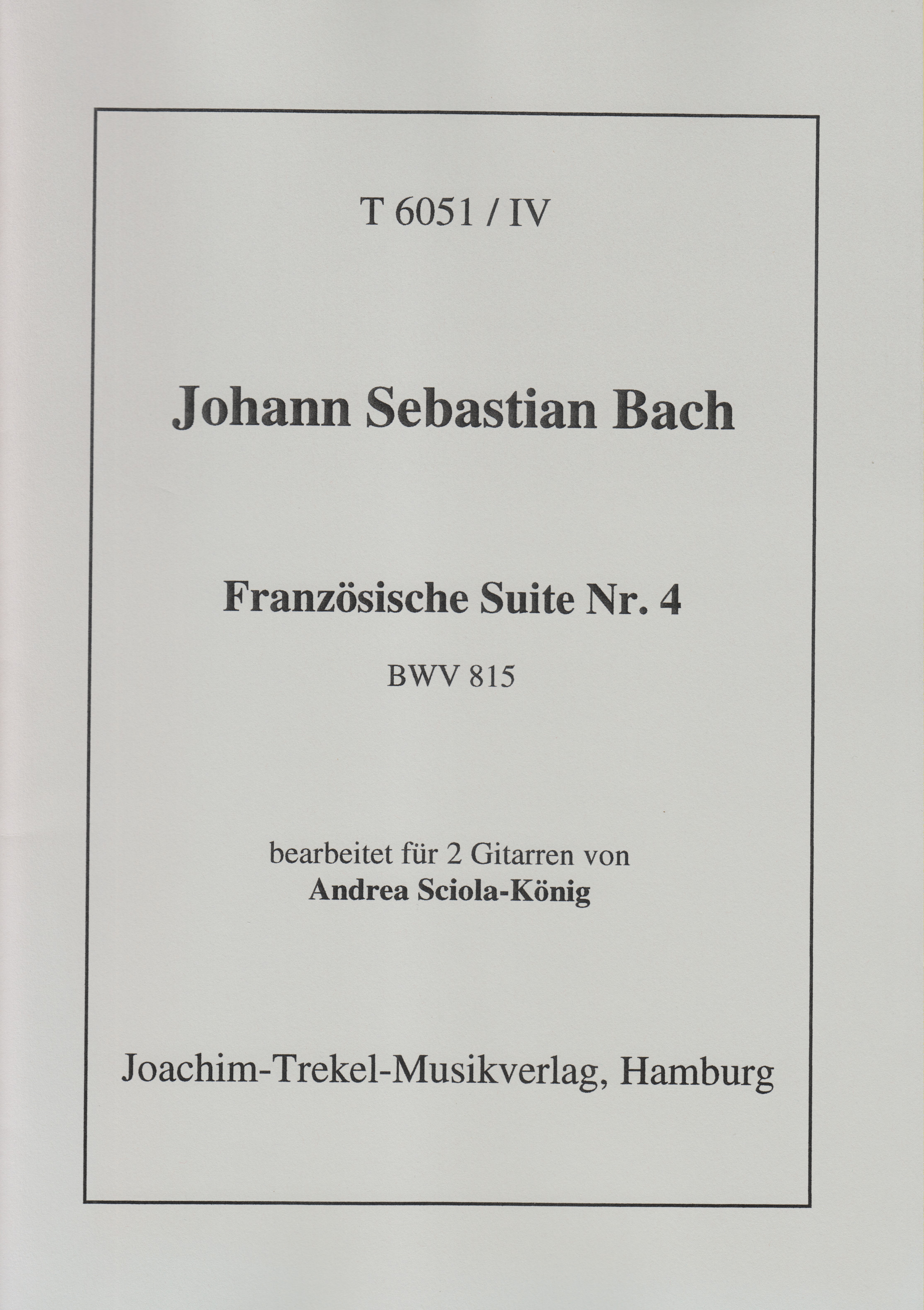 Französische Suite Nr. 4 BWV 815
